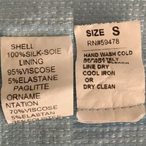 100% Silk Sequin Detail Hi-low Cami Top Sky Blue Nicole S - Picture 10 of 13